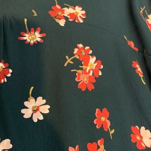 MADEWELL Dark Green Spruce Blooms Rhyme Top Blouse - Picture 8 of 12